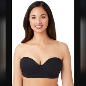Wacoal Size 34DDD Black Bra Staying Power Wire Free Strapless 854372 NWOT